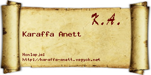 Karaffa Anett névjegykártya